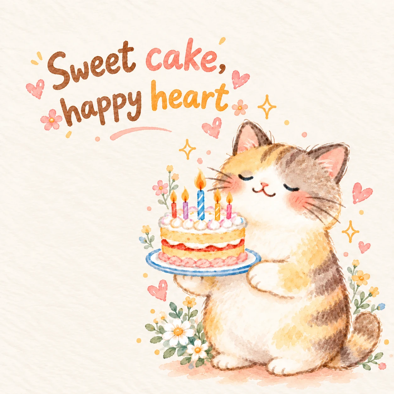 5. Sweet cake, happy heart